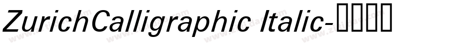 ZurichCalligraphic Italic字体转换